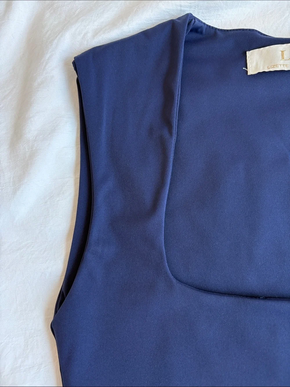 L|C Lizette Collection Medium Navy Square Neck Bodysuit - Picture 4 of 8